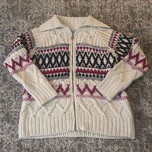 Urban outfitters knit zip up sweater